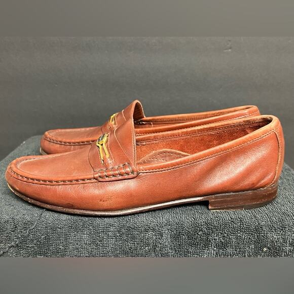 Salvatore Ferragamo Silver Gold Gancini Bit loafers 8.5 D Soft Brown Leather main image 12